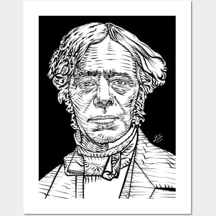 MICHAEL FARADAY ink portrait Posters and Art